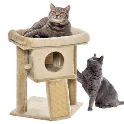 Cat Tree Tower Indoor With Cats Scratching Post Cat House, Coffee - image 1