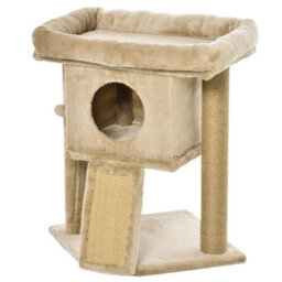 Cat Tree Tower Indoor With Cats Scratching Post Cat House, Coffee - thumbnail 4