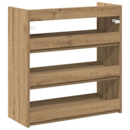 Berkfield Elegant Shoe Rack Artisan Oak 60X25X62 Cm Engineered Wood - thumbnail 6