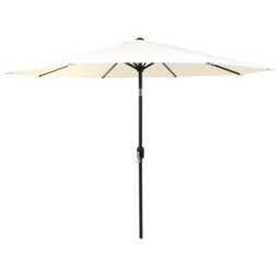 Charles Bentley 2.7M Garden Metal Patio Garden Umbrella Parasol Crank & Tilt Cream - thumbnail 5