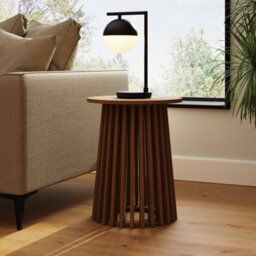 Kaleb Circular Side Lamp Table - thumbnail 1