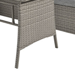 EVRE Marilyn 9 Seater Rattan Garden Furniture Set Corner Sofa With Glass Table & Footstool Mountain Grey - thumbnail 9
