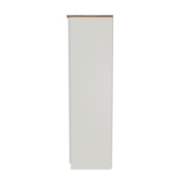 Albert Triple Mirror Wardrobe In Cream Ash & Oak (Ready Assembled) - thumbnail 2
