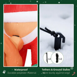 Outsunny Blow Up Hanging Christmas Decoration With Built-In Led Lights - thumbnail 6
