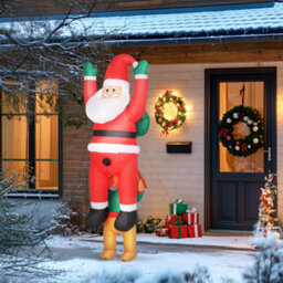 Outsunny Blow Up Hanging Christmas Decoration With Built-In Led Lights - thumbnail 7