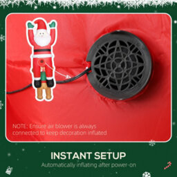 Outsunny Blow Up Hanging Christmas Decoration With Built-In Led Lights - thumbnail 5