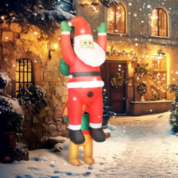 Outsunny Blow Up Hanging Christmas Decoration With Built-In Led Lights - thumbnail 8