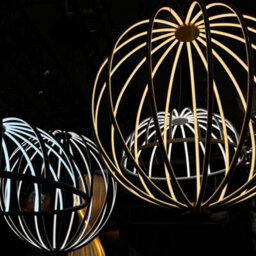 CGC Interiors Cgc Paraplu 3 Globe 45Cm Satin Gold Led Ceiling Pendant Light - thumbnail 4