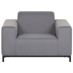Beliani Industrial Armchair Rovigo Fabric Grey - thumbnail 5