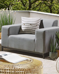 Beliani Industrial Armchair Rovigo Fabric Grey - thumbnail 2