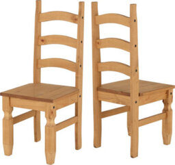 Seconique Corona 4 Chair Extending Dining Set In Distressed Waxed Pine Finish - thumbnail 9