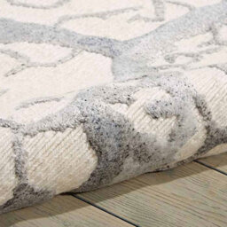 Ivory Wool Luxurious Modern Handmade Easy To Clean Abstract Optical/ (3D) Dining Room Bedroom And Living Room Rug -236Cm X 297Cm - thumbnail 6