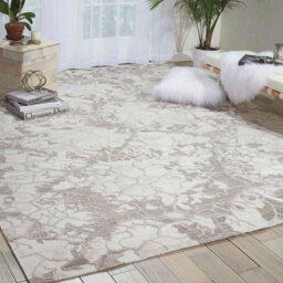 Ivory Wool Luxurious Modern Handmade Easy To Clean Abstract Optical/ (3D) Dining Room Bedroom And Living Room Rug -236Cm X 297Cm - thumbnail 3