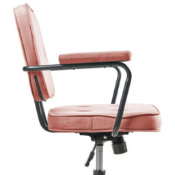 Beliani  Desk Chair Pawnee Velvet Pink - thumbnail 6