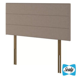 Sealy Kingston Latte Fabric Headboard Linear Stitch Design Strutted Mount Single, Double, King & Super King Uk Handmade - thumbnail 1
