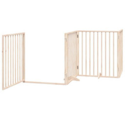 Walplus Wood Dog Gate With Door Foldable 12 Panels 960 Cm Poplar Wood - thumbnail 5