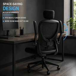 JAJALUYA Office Chair - Ergonomic Desk Chair With Lumbar Support Headrest Adjustable - thumbnail 8
