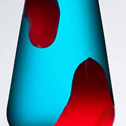 Trendi 16 Inch Motion Lava Lamp Aluminium Base Relaxation Mood Light Red Wax Blue Liquid - thumbnail 3