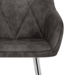 Atlantic Mason Bar Stool Charcoal & Chrome Legs - thumbnail 4
