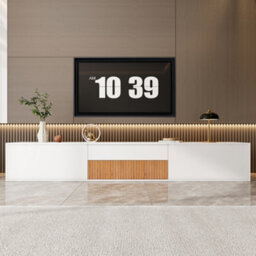 Btm Modern Tv Stand 180X34X30Cm, Low Profile Tv Cabinet With Projector Shelf, Minimalist Living Room Media Unit - thumbnail 7