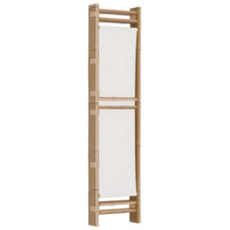 Berkfield Folding 3-Panel Room Divider 120 Cm Bamboo And Canvas - thumbnail 6