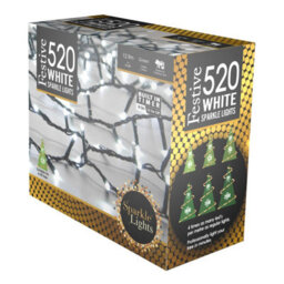 Festive Indoor & Outdoor 5Ft Christmas Tree Lights 520 White Leds - thumbnail 6
