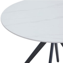 Core Products Aspen Gloss White Sintered Stone Round Table & 4 Blue Cord Fabric Chair Dining Set - thumbnail 8