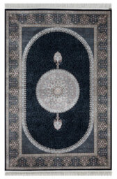MiHOMEUK Minyatur Premium Quality V0205A Navy Abstract Modern Turkish Area Rug - 120 X 180 Cm - thumbnail 1
