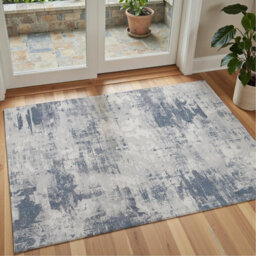 Decoranddecor Rug, Washable Rugs, Bedroom Kitchen Rugs, 80X150Cm, Non-Slip, Pet Friendly, Low Pile, Abstract Rug - Ravine - thumbnail 1