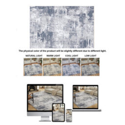 Decoranddecor Rug, Washable Rugs, Bedroom Kitchen Rugs, 80X150Cm, Non-Slip, Pet Friendly, Low Pile, Abstract Rug - Ravine - thumbnail 8