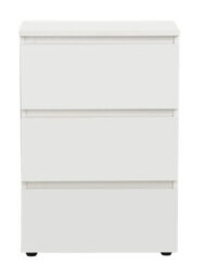 Spot On Dealz Bedside Cabinet White Chest Of Drawers Small Bed Side Table For Bedroom 3 Drawer Modern Slim Side Storage Display - thumbnail 2