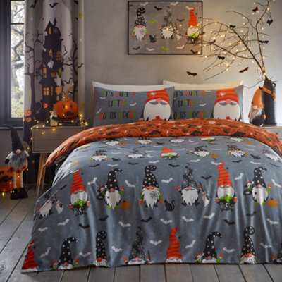 Bedlam Scary Gonks Glow In The Dark Halloween Grey Duvet Cover Set - image 1