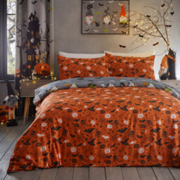 Bedlam Scary Gonks Glow In The Dark Halloween Grey Duvet Cover Set - thumbnail 3