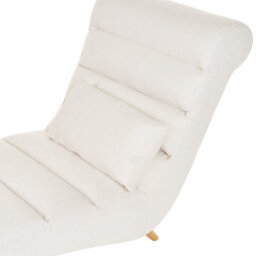 Beliani Chaise Longue Rives Fabric Off-White - thumbnail 6