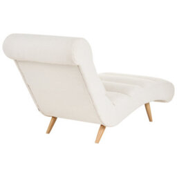 Beliani Chaise Longue Rives Fabric Off-White - thumbnail 5