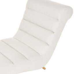 Beliani Chaise Longue Rives Fabric Off-White - thumbnail 7