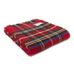 Tweedmill Tartan Pnw Royal Stewart Blanket/throw Multi 150Cm X 183Cm 100% New Wool Made In The Uk - thumbnail 2