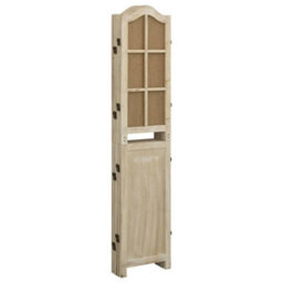 Berkfield Durable 6-Panel Room Divider Brown 214X165 Cm Fabric - thumbnail 3