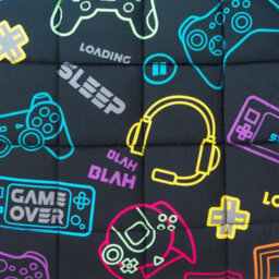 Ohs Kids Gaming Print Weighted Blanket 3Kg Sensory Sleep Throw - thumbnail 4