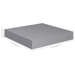Berkfield Floating Wall Shelves 2 Pcs Grey 23X23.5X3.8 Cm Mdf - thumbnail 8