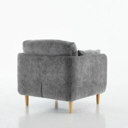 Velvet Upholstered Armchair, Luxury Modern Single Chair - thumbnail 5