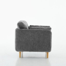 Velvet Upholstered Armchair, Luxury Modern Single Chair - thumbnail 4