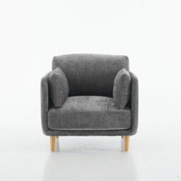 Velvet Upholstered Armchair, Luxury Modern Single Chair - thumbnail 2