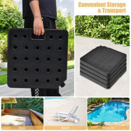Costway 4 Pcs 13L Garden Parasol Stand Base Sand Water Filled Banana Umbrella Weights - thumbnail 8