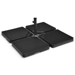 Costway 4 Pcs 13L Garden Parasol Stand Base Sand Water Filled Banana Umbrella Weights - thumbnail 1