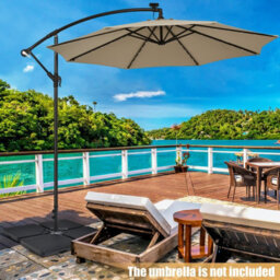 Costway 4 Pcs 13L Garden Parasol Stand Base Sand Water Filled Banana Umbrella Weights - thumbnail 5
