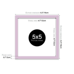 5X5 Lilac Picture Frame (12.7 X 12.7Cm) Poster, Photo, Artwork, Gallery Wall Or Print - thumbnail 3