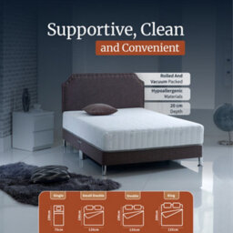 Mattress Guru Brick Hard, Super Firm, Foam Mattress, Silent, No Springs, 20Cm Deep, 5Ft King - thumbnail 7