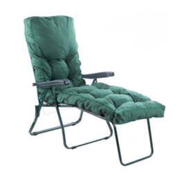Alfresia Sun Lounger, Green Frame With Green Classic Cushion - thumbnail 1