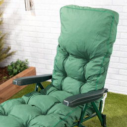 Alfresia Sun Lounger, Green Frame With Green Classic Cushion - thumbnail 3